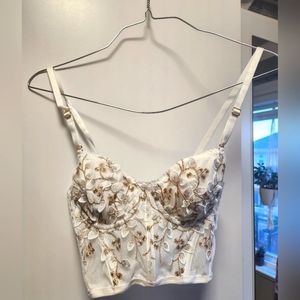 White Bralette Corset Top